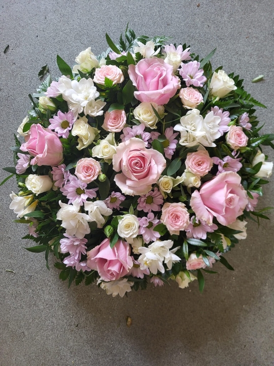 Pink and White Rose Posy.