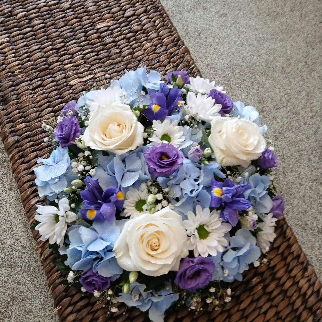 Purple, Blue and White Posy