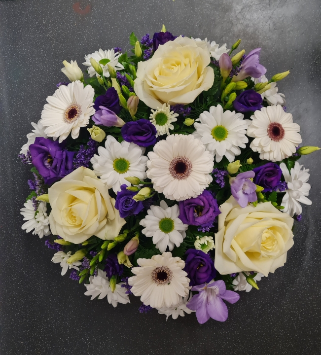 Purple and White Posy